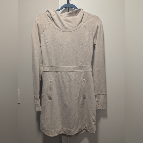 Athleta Heathered Sans Power Down Long Sleeve Dress Size Small - Picture 2 of 6